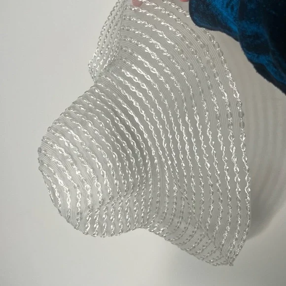 Elegant White Sun Hat Sheet Summer Beach Hat simple - Picture 5 of 6